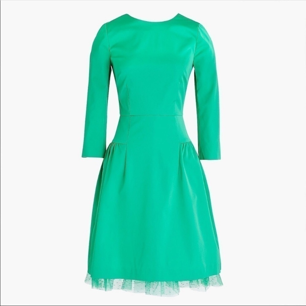 NWT JCREW sheath dress with tulle hem Sz 0